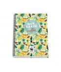 Dohe WWF Tropic Cuaderno Espiral A4 100 Hojas Microperforadas Cuadricula 5mm - Tapa Dura Carton Forrado - Bandas de Color