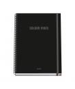 Dohe Colour Vives Cuaderno Espiral A4 100 Hojas Microperforadas Cuadricula 5mm - Tapa Dura Carton Forrado - Cierre de Goma - Ban