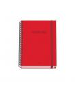 Dohe Colour Vives Cuaderno Espiral A5 100 Hojas Cuadricula 5mm - Tapa Dura Impresa a todo Color y Plastificada en Brillo - Banda