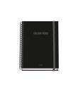 Dohe Colour Vives Cuaderno Espiral A5 100 Hojas Cuadricula 5mm - Tapa Dura Impresa a todo Color y Plastificada en Brillo - Banda