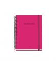 Dohe Colour Vives Cuaderno Espiral A5 100 Hojas Cuadricula 5mm - Tapa Dura Impresa a todo Color y Plastificada en Brillo - Banda