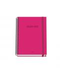 Dohe Colour Vives Cuaderno Espiral A5 100 Hojas Cuadricula 5mm - Tapa Dura Impresa a todo Color y Plastificada en Brillo - Banda