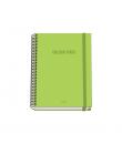 Dohe Colour Vives Cuaderno Espiral A5 100 Hojas Cuadricula 5mm - Tapa Dura Impresa a todo Color y Plastificada en Brillo - Banda