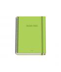 Dohe Colour Vives Cuaderno Espiral A5 100 Hojas Cuadricula 5mm - Tapa Dura Impresa a todo Color y Plastificada en Brillo - Banda