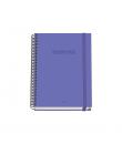 Dohe Colour Vives Cuaderno Espiral A5 100 Hojas Cuadricula 5mm - Tapa Dura Impresa a todo Color y Plastificada en Brillo - Banda