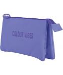 Dohe Colour Vibes Portatodo Triple - Cierre Doble con Cremallera y Tirador de Goma - Color Morado