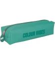 Dohe Colour Vibes Portatodo Cuadrado - Cierre con Cremallera y Tirador de Goma - Color Verde