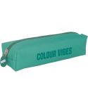 Dohe Colour Vibes Portatodo Cuadrado - Cierre con Cremallera y Tirador de Goma - Color Verde