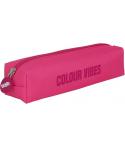 Dohe Colour Vibes Portatodo Cuadrado - Cierre con Cremallera y Tirador de Goma - Color Rosa