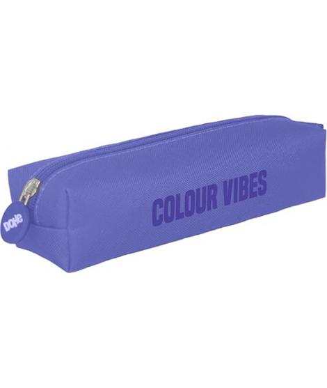 Dohe Colour Vibes Portatodo Cuadrado - Cierre con Cremallera y Tirador de Goma - Color Morado