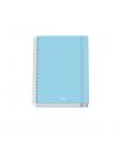 Dohe Serenity Cuaderno Espiral A5 100 Hojas Cuadricula 5mm - Tapa Dura Impresa a todo Color y Plastificada en Brillo - Bandas de