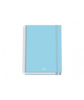 Dohe Serenity Cuaderno Espiral A5 100 Hojas Cuadricula 5mm - Tapa Dura Impresa a todo Color y Plastificada en Brillo - Bandas de