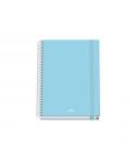 Dohe Serenity Cuaderno Espiral A5 100 Hojas Cuadricula 5mm - Tapa Dura Impresa a todo Color y Plastificada en Brillo - Bandas de