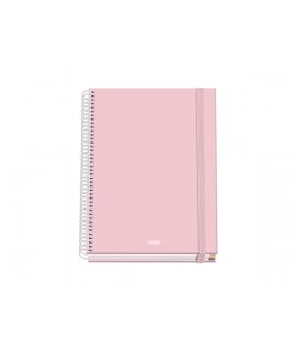 Dohe Serenity Cuaderno Espiral A5 100 Hojas Cuadricula 5mm - Tapa Dura Impresa a todo Color y Plastificada en Brillo - Bandas de
