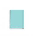 Dohe Serenity Cuaderno Espiral A5 100 Hojas Cuadricula 5mm - Tapa Dura Impresa a todo Color y Plastificada en Brillo - Bandas de