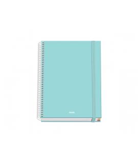 Dohe Serenity Cuaderno Espiral A5 100 Hojas Cuadricula 5mm - Tapa Dura Impresa a todo Color y Plastificada en Brillo - Bandas de