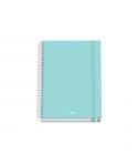 Dohe Serenity Cuaderno Espiral A5 100 Hojas Cuadricula 5mm - Tapa Dura Impresa a todo Color y Plastificada en Brillo - Bandas de