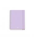 Dohe Serenity Cuaderno Espiral A5 100 Hojas Cuadricula 5mm - Tapa Dura Impresa a todo Color y Plastificada en Brillo - Bandas de