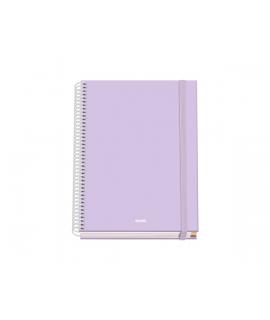 Dohe Serenity Cuaderno Espiral A5 100 Hojas Cuadricula 5mm - Tapa Dura Impresa a todo Color y Plastificada en Brillo - Bandas de