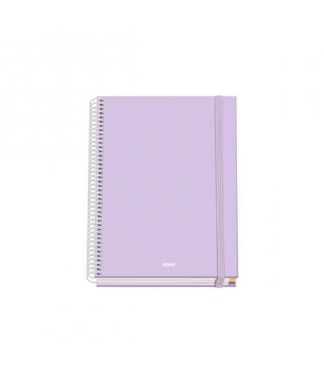 Dohe Serenity Cuaderno Espiral A5 100 Hojas Cuadricula 5mm - Tapa Dura Impresa a todo Color y Plastificada en Brillo - Bandas de
