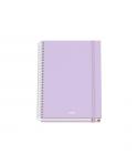 Dohe Serenity Cuaderno Espiral A5 100 Hojas Cuadricula 5mm - Tapa Dura Impresa a todo Color y Plastificada en Brillo - Bandas de
