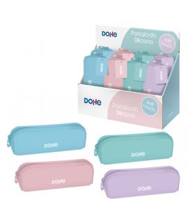 Dohe Serenity Expositor con 8 Portatodos Simples de Silicona - Cierre con Cremallera y Tirador de Goma - Colores Surtidos