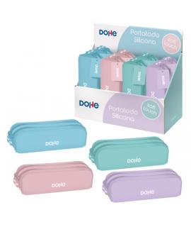 Dohe Serenity Expositor con 8 Portatodos Dobles de Silicona - Cierre con Cremallera y Tirador de Goma - Colores Surtidos