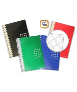 Golden Cuaderno Espiral Folio 80 Hojas 60grs. Cuadricula - Margen Remarcado - Tapa Extradura - Colores Surtidos