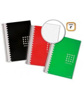 Golden Cuaderno Espiral 4º 80 Hojas 60grs Cuadricula - Margen Remarcado - Tapa Extradura - Colores Surtidos