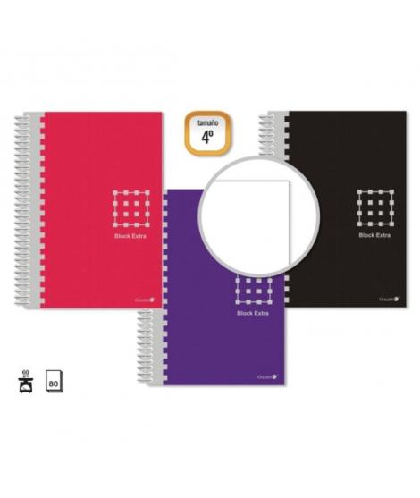Golden Cuaderno Espiral 4º 80 Hojas 60grs Liso - Margen Remarcado - Tapa Extradura - Colores Surtidos