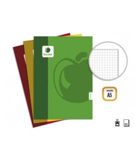 Golden Basic Pack de 10 Libretas Grapadas A5 50 Hojas 60grs Cuadricula - Colores Surtidos