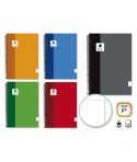 Golden Extra Cuaderno Espiral Folio 80 Hojas 90grs Liso - Margen Remarcado - Tapa Forrada - Colores Surtidos