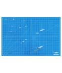 Dahle 10693 Plancha de Corte A1 60x90cm - 5 Capas con Nucleo Resistente al Corte - Lineas de Orientacion - Color Azul