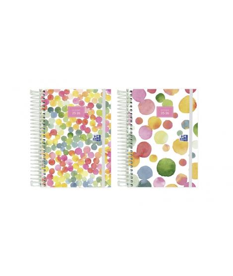 Oxford Joy Agenda Escolar 25/26 Espiral Dia Pagina - Tamaño 8º - Tapa Extradura - Esquinas Microperforadas - Espacio para Notas 