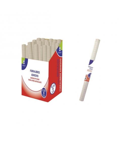 Bismark Rollo de Polipropileno 1.5x0.33m - Autoadhesivo - Cuadricula de Precision - Transparente