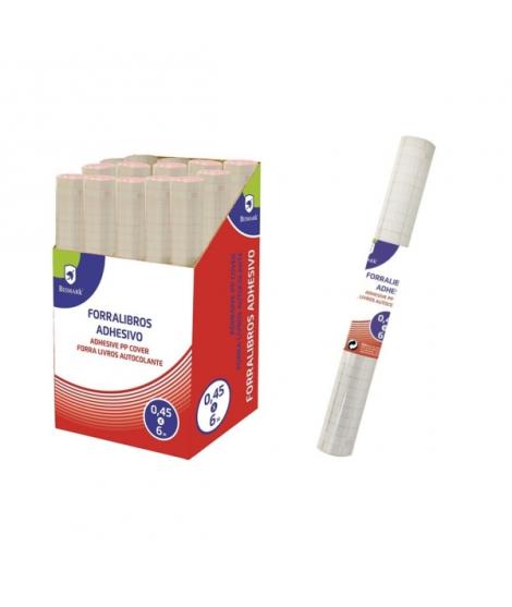 Bismark Rollo de Polipropileno 6x0.45m - Autoadhesivo - Cuadricula de Precision - Transparente