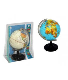 Bismark Esfera Geografica con Meridiano 10cm - Esfera Geografica con Meridiano - Cartografia Fisico-Politica - Base Alta y Robus