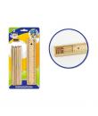 Bismark Pack Escolar con Estuche de Madera con Tapa Regla, 12 Lapices de Colores y Sacapuntas