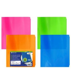 Bismark Pack de 8 Forros para Libros 305mm Polipropileno de Colores Neon - Solapa Ajustable - Facil Forrado en 3 Pasos - Sin Nec