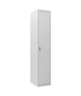 Cromad Taquilla Metalica 1 Puerta - 2 Estantes y una Barra para Colgar - Color Gris