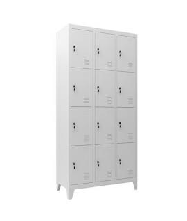 Cromad Taquilla Metalica 12 Puertas - Patas de 10cm - Color Gris