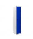 Cromad Taquilla Metalica 1 Puerta - 2 Estantes y una Barra para Colgar - Color Azul