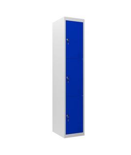 Cromad Taquilla Metalica 3 Puertas - Color Azul