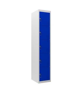 Cromad Taquilla Metalica 5 Puertas - Color Azul