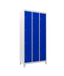 Cromad Taquilla Metalica 12 Puertas - Patas de 10cm - Color Azul