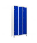 Cromad Taquilla Metalica 12 Puertas - Patas de 10cm - Color Azul