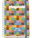 Dohe Playmobil Unite As One Agenda Escolar 25/26 Espiral Wire’o A5 - Semana Vista - Papel 80g/m2 - 4 Hojas de Pegatinas - Cubier