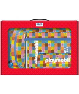 Dohe Playmobil Unite As One Pack de Mochila + Carpeta A4 Recambio + Portatodo Triple - Todo en un Maletin Perfecto para Regalo