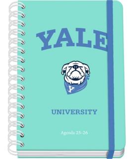 Dohe Yale Dog Agenda Escolar 25/26 Espiral Wire’o A5 - Semana Vista - Papel 80g/m2 - 4 Hojas de Pegatinas - Cubierta de Carton P