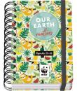 Dohe WWF Tropic Agenda Escolar 25/26 Espiral Wire’o A6 - Dia Pagina - Papel 80g/m2 - 4 Hojas de Pegatinas - Cubierta de Carton P